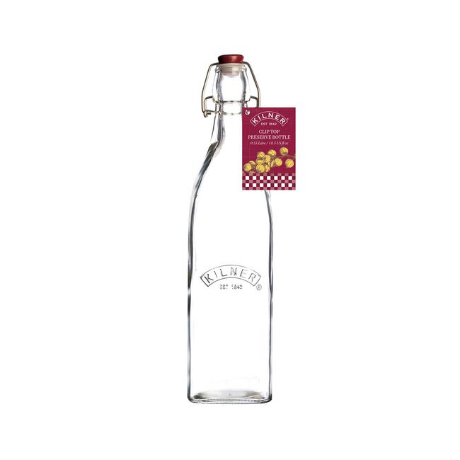 KILNER SQUARE 0.55L Cliptop Preserve Bottle