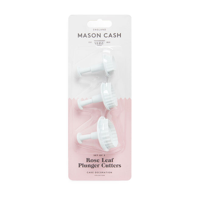 Mason Cash Rose Leaf Plunger Cutters 3Pc