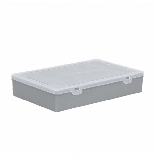 Wham Organiser Box 29cm with 8 Divisions Soft Grey