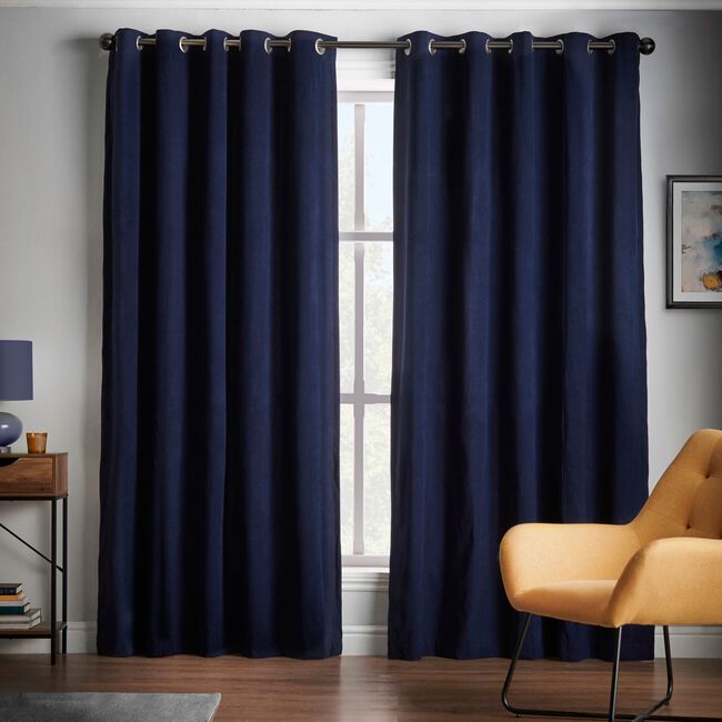 DIM OUT CORDED NAVY 66x54 Curtain