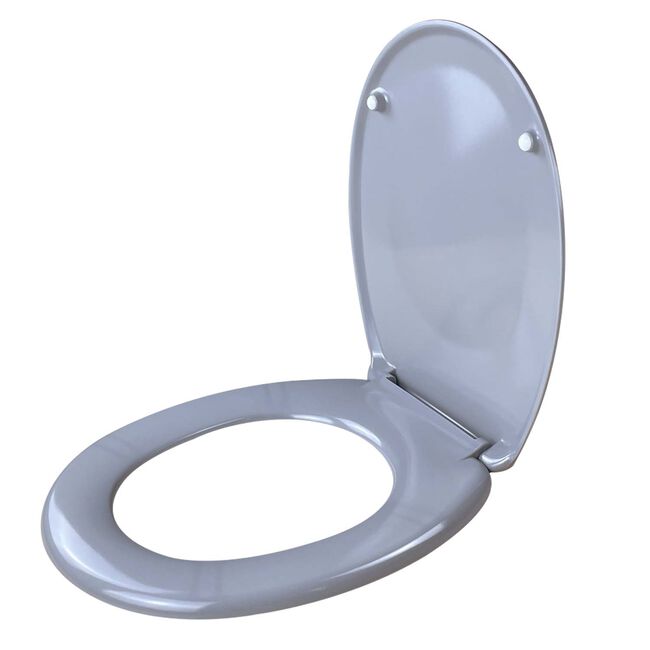 Slow Close Grey Toilet Seat
