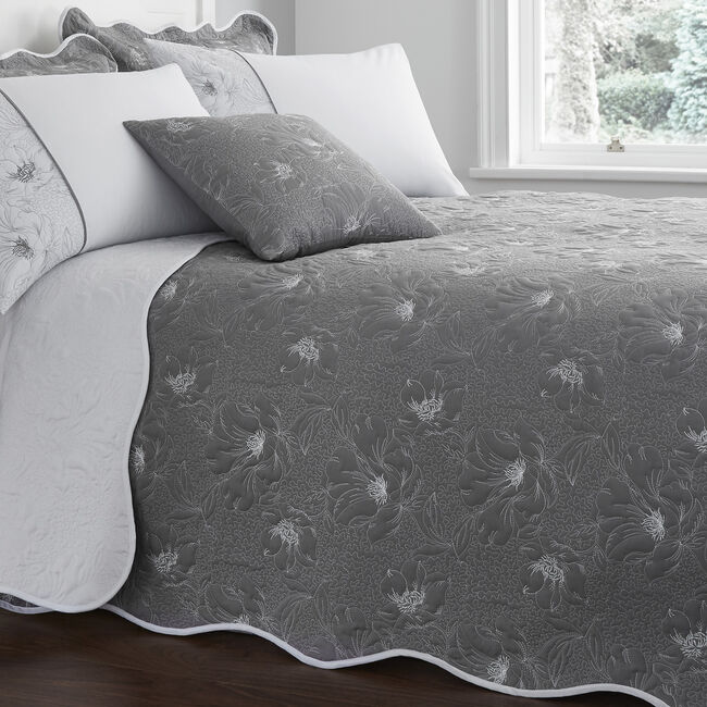Matelassé Bedspread 220cm x 230cm - Grey