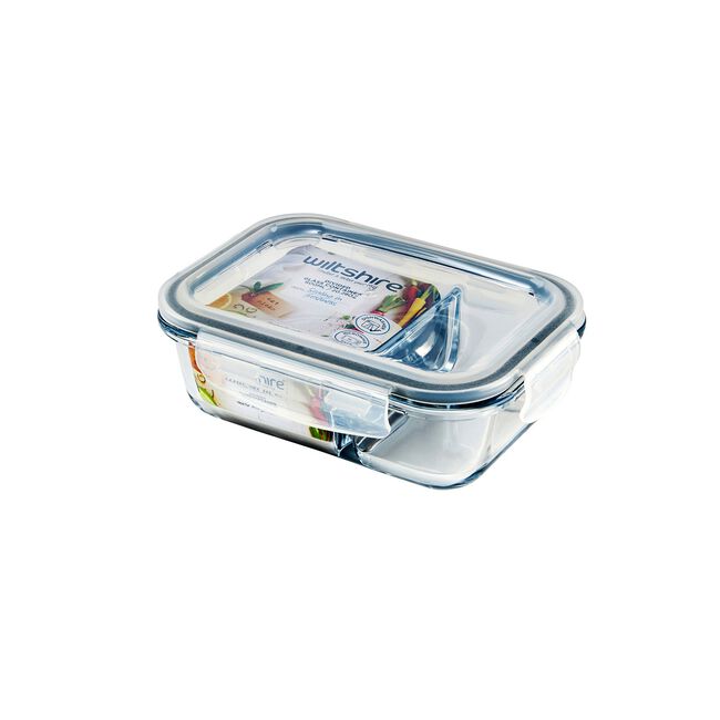 WILTSHIRE 600ml Rectangle Container with 2 Divider