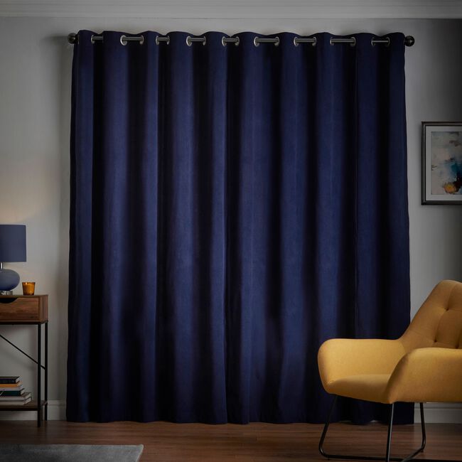 DIM OUT CORDED NAVY 66x54 Curtain