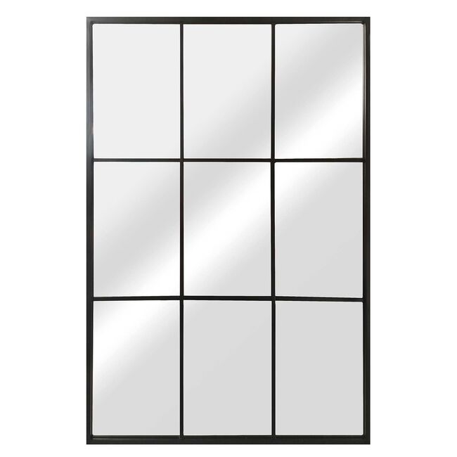 Window Frame Black Mirror 60cm x 90cm