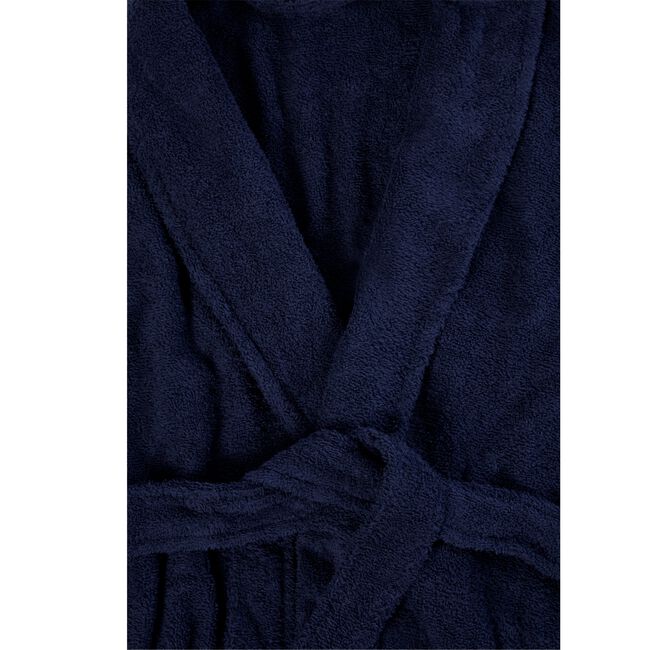 NICOLE DAY MENS NAVY COTTON LARGE Bathrobe