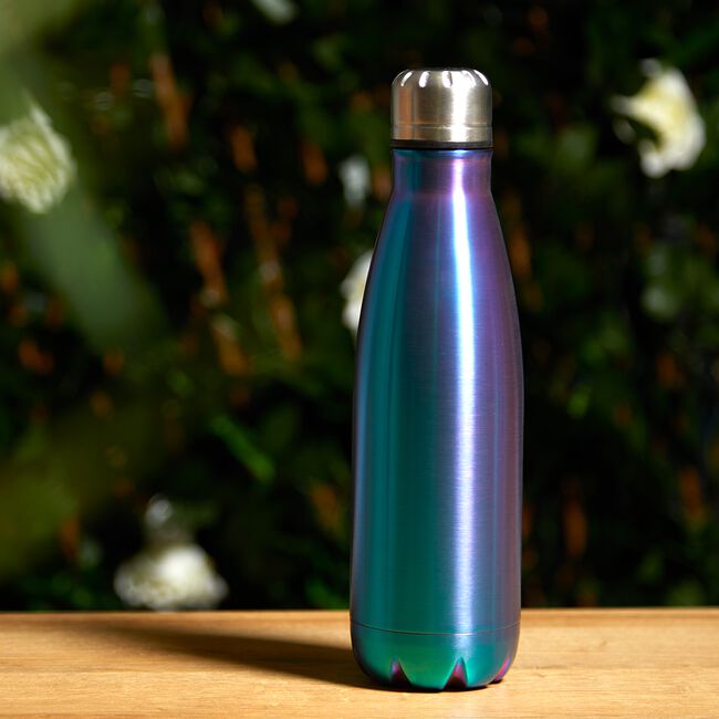 BodyGo Metallic Water Bottle Flask 480ml - Blue