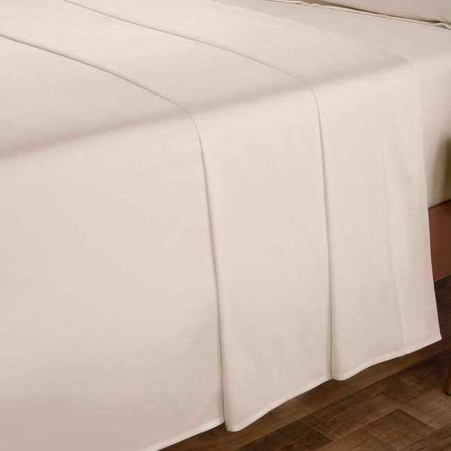 DOUBLE FLAT SHEET 300Tc Bamboo/Ctn Cream