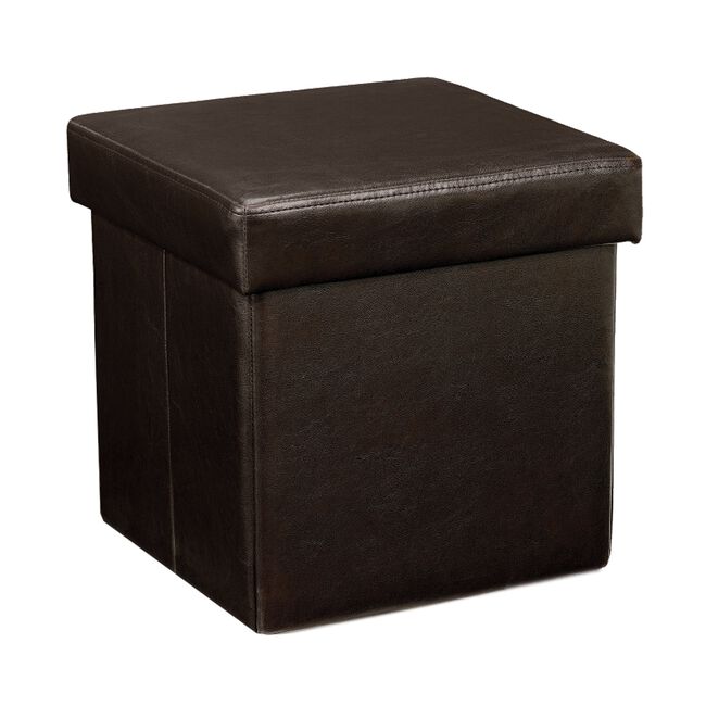 Deluxe Dark Brown Folding Ottoman