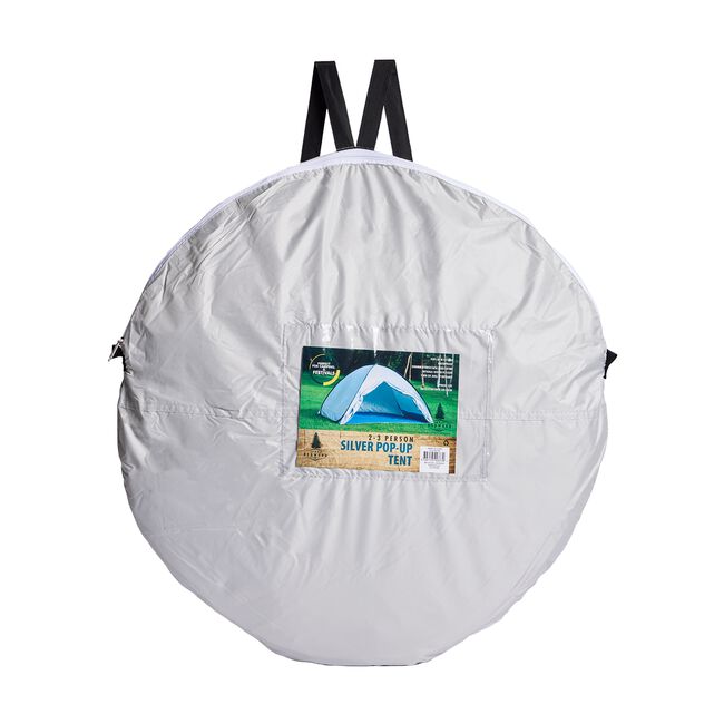2/3 Person Pop Up Tent - Silver