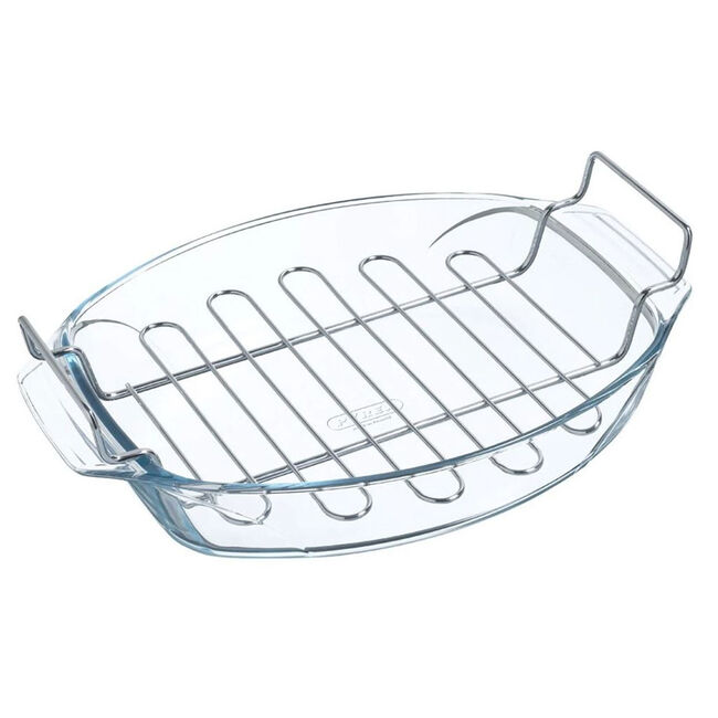 Pyrex® Irresistible Oval Roaster with Rack 39x27cm