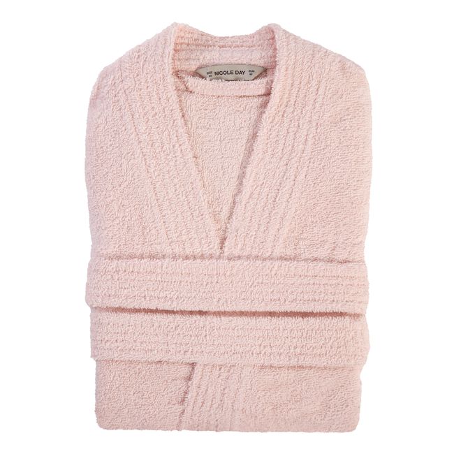 NICOLE DAY LADIES PINK COTTON MEDIUM Bathrobe