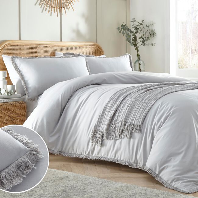 DOUBLE DUVET COVER Appletree Claire Grey