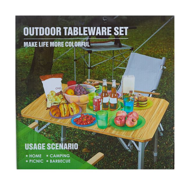 21 Piece Outdoor Tableware Set 