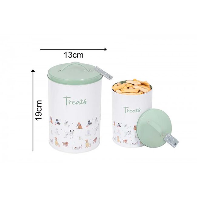 Smart Choice Dog Print Treat Tin With Lid