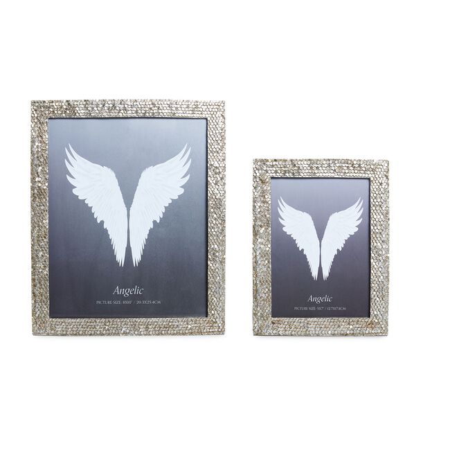 ANGELIC EMBOSSED 5x7" FRAME Silver