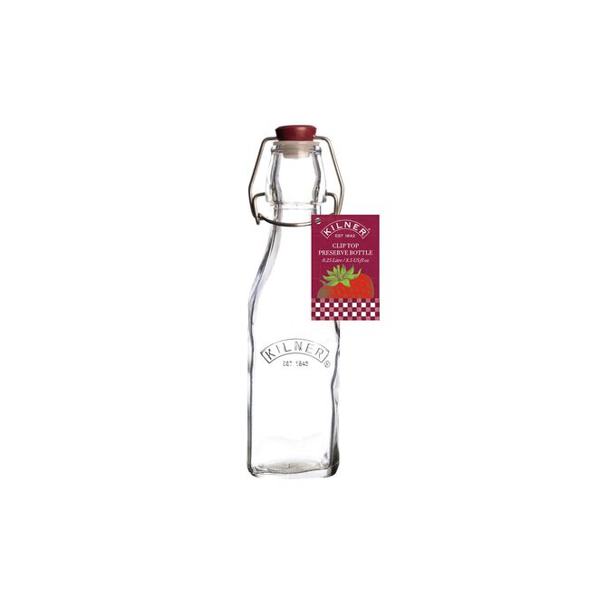 KILNER SQUARE 0.25L Cliptop Preserve Bottle