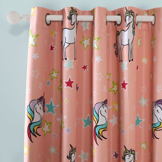 BLACKOUT & THERMAL GROOVY UNICORN 66x72 Curtain