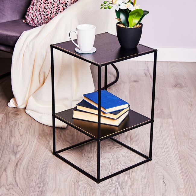 Metal Side Table - Black