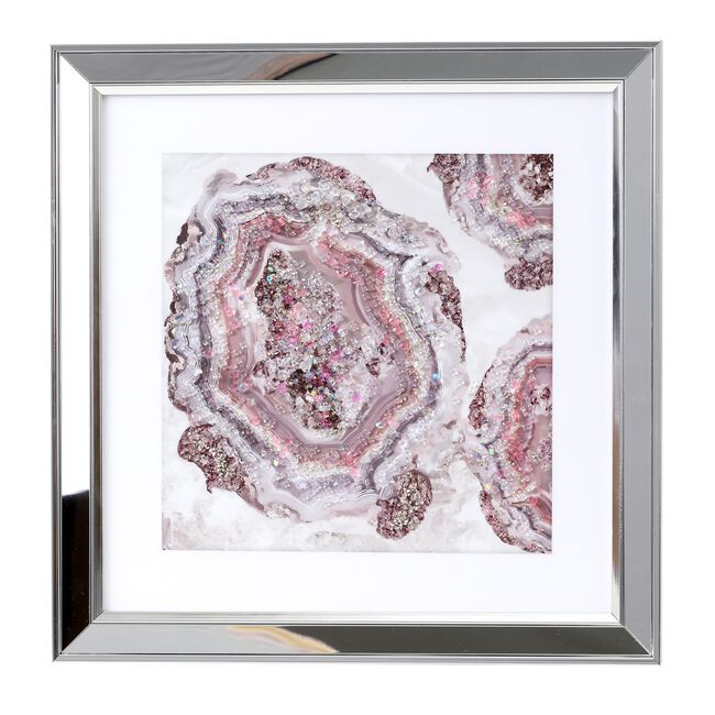 Pink Waves Jewelled Wall Art