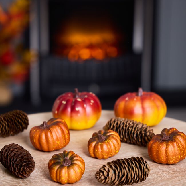 Autumn Pumpkins & Pine Cones