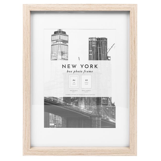 A4 NEW YORK NATURAL Photo Frame