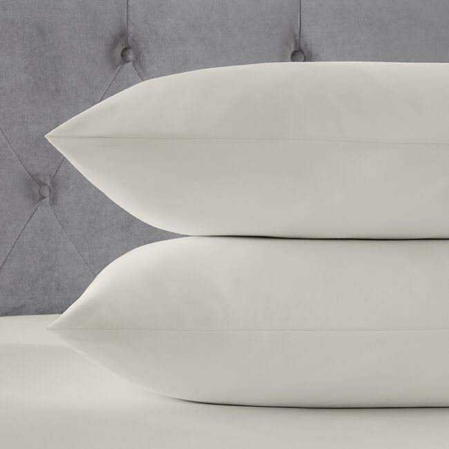 800TC Cotton Housewife Pillowcase Pair - Cream 