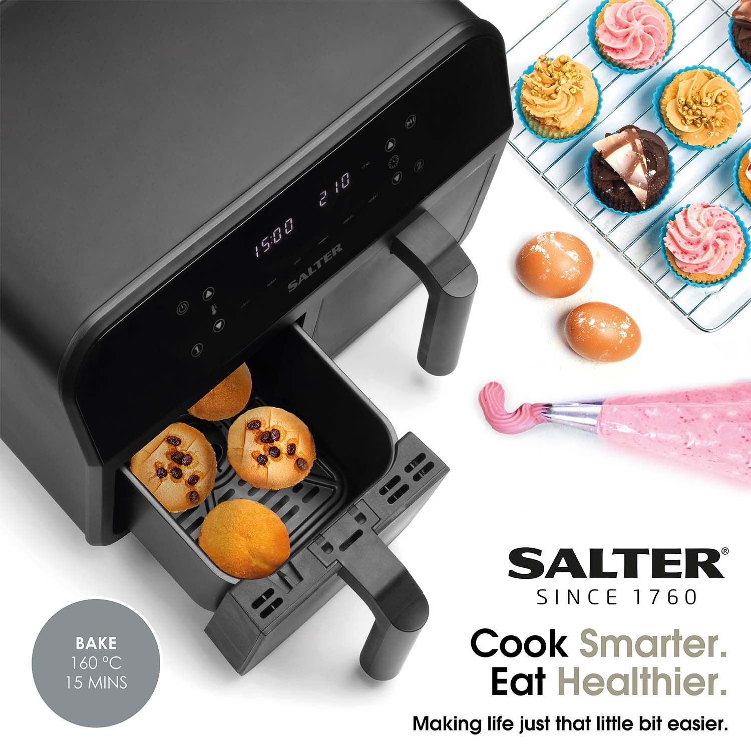 Salter Dual Pro 7.8L XL Family Size Air Fryer Home Store + More