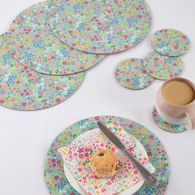 Spring Meadow Placemats & Coasters 4 Pack 