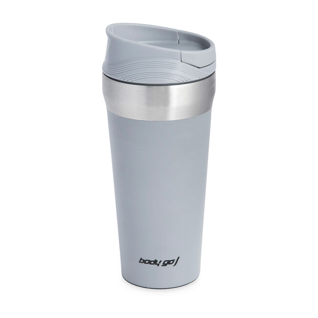 Body Go Grey Travel Mug with Suction Bottom 380ml