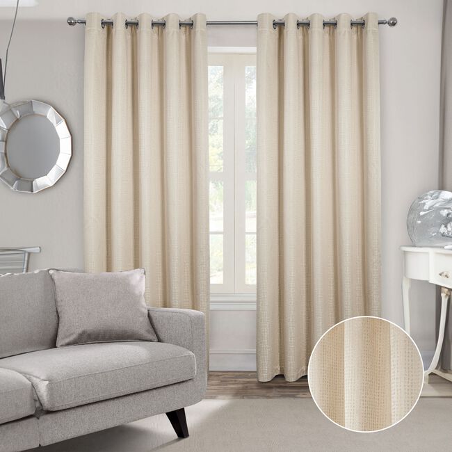 BLACKOUT & THERMAL DASH NATURAL 66x72 Curtain