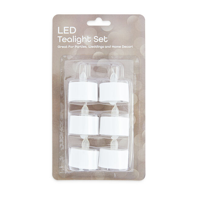 LED Battery Tealight Candles - 6 Pack