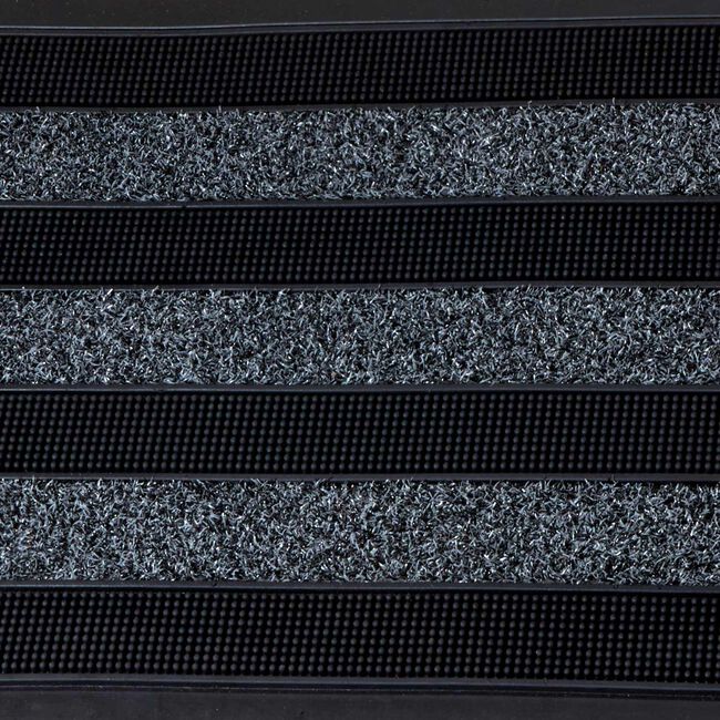Linear Stripe Charcoal Door Mat 45x75cm