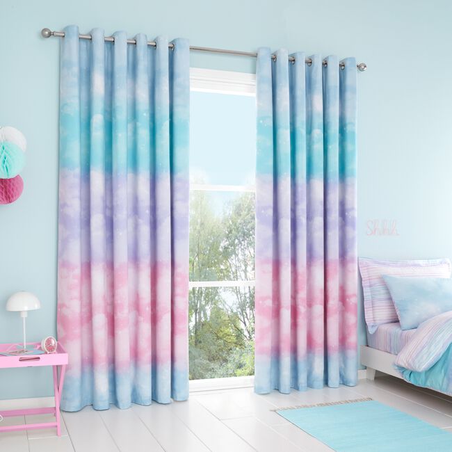 OMBRE CLOUDS 66X54 CURTAIN