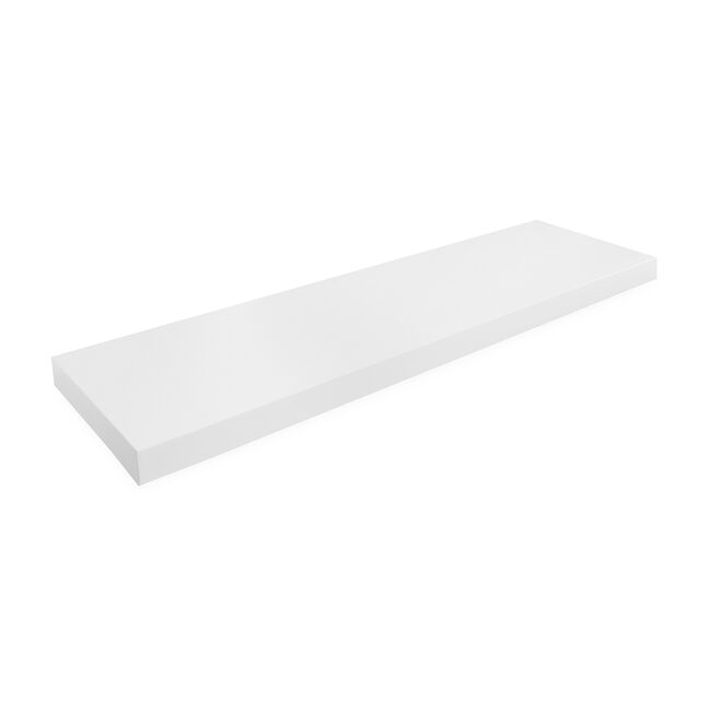 Bergen 80cm Gloss White Floating Wall Shelf