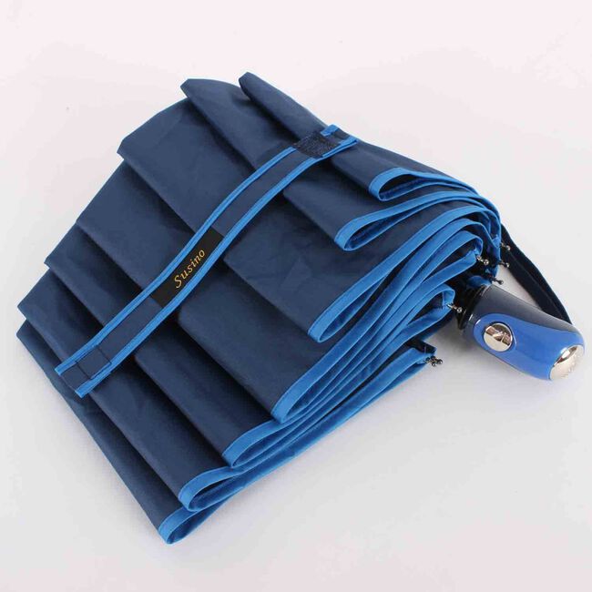 Susino Semi-Auto Compact Blue Umbrella with Cover