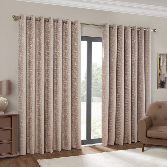 BLACKOUT & THERMAL RUSTIC PUTTY 66x54 Curtain
