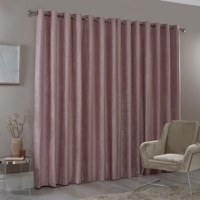 BLACKOUT & THERMAL TEXTURED ROSE 66x90 Curtain