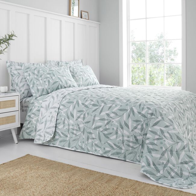 Brea Bedspread 200cm x 220cm - Sage