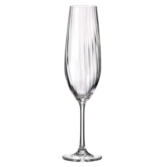 Bohemia Sarah Waterfall 6 Flute Glasses -  260ml 