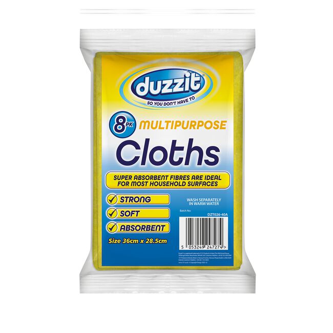 Duzzit 8 Multi Purpose Cloths