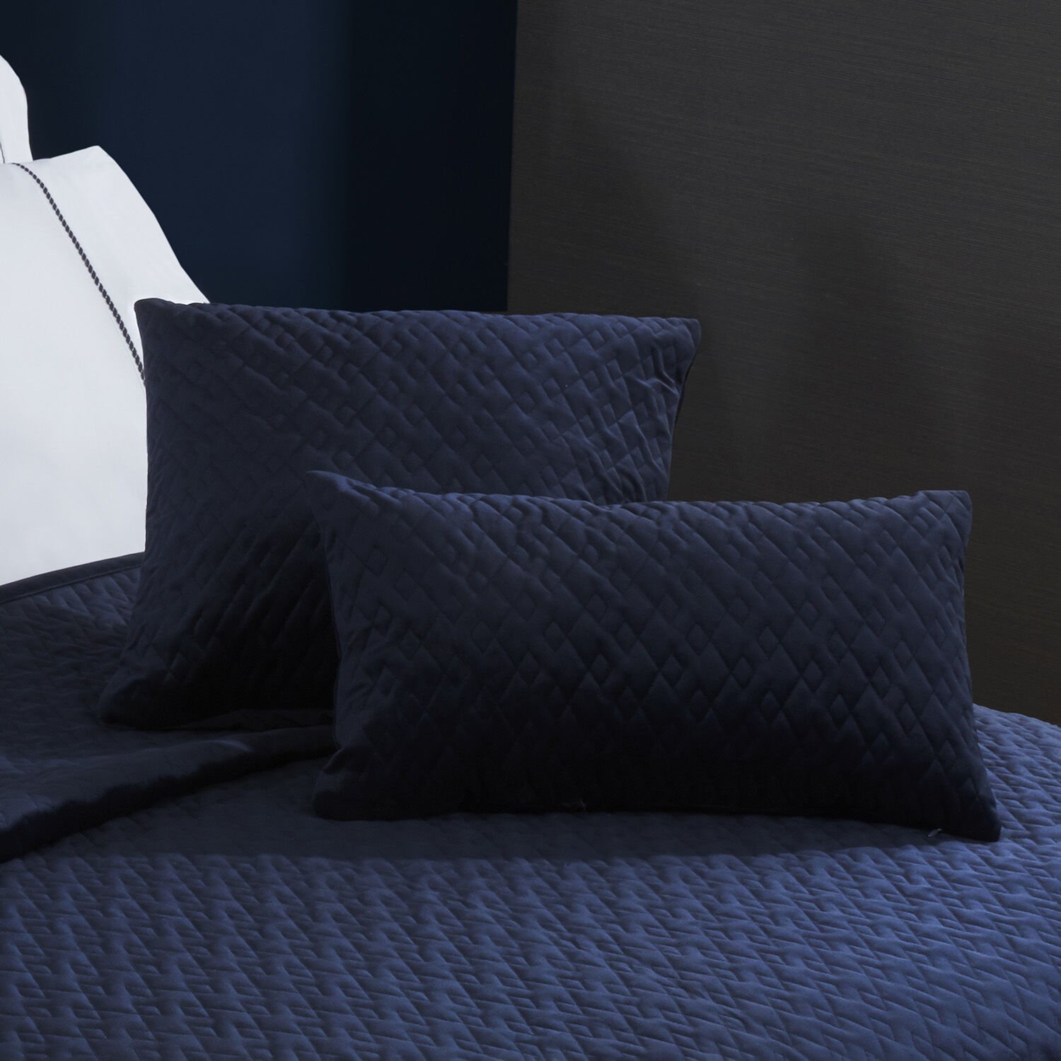 Navy hotsell bed cushions