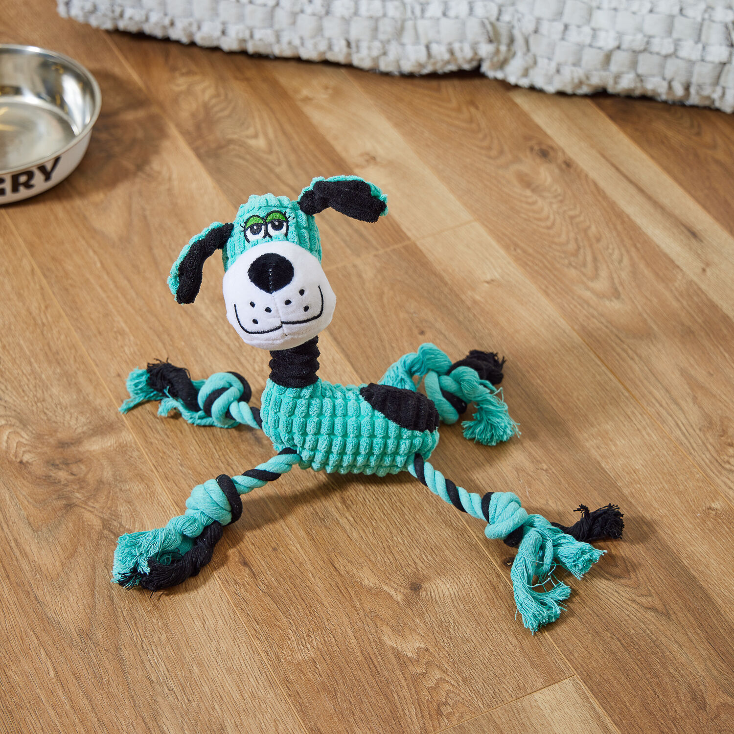 Rope Leg Dog Toy With Squeaker