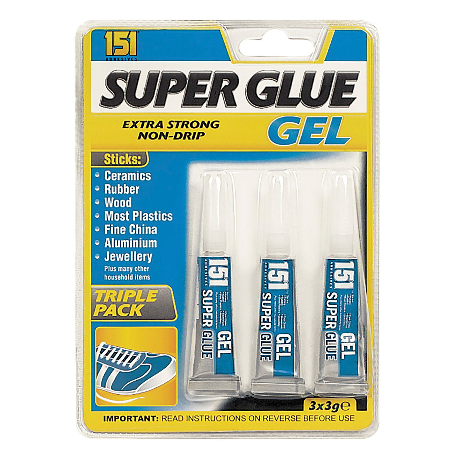 Super Glue Gel 3 Pack Home Store + More