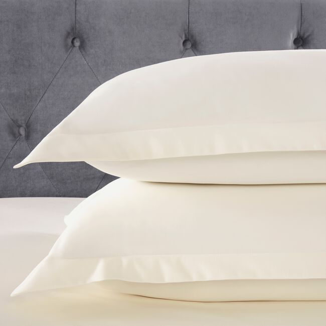 800TC Cotton Oxford Pillowcase Pair - Cream