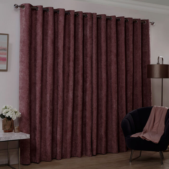 BLACKOUT & THERMAL HERRINGBONE BLUSH 66x54 Curtain