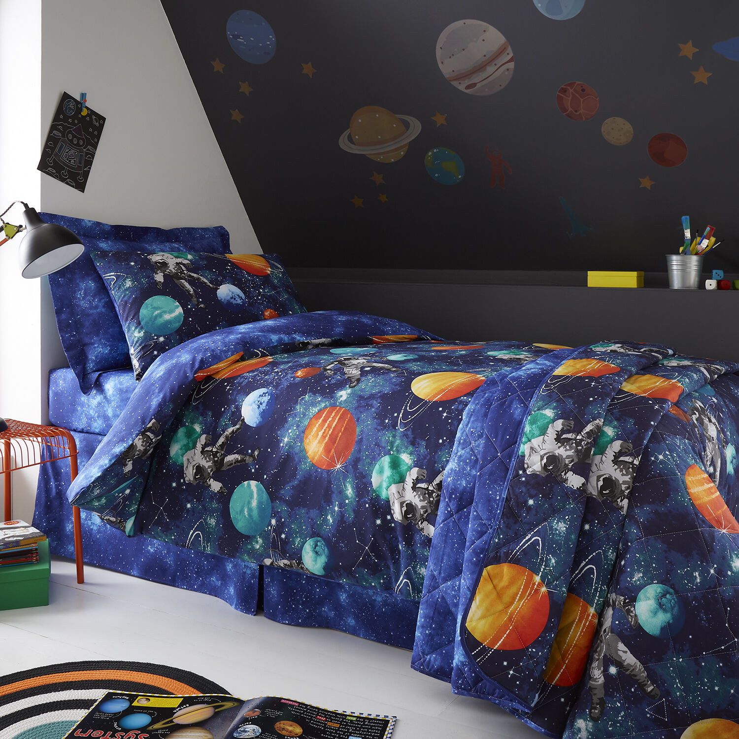 childrens space duvet cover