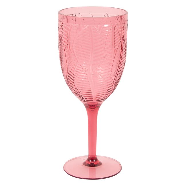 Pink Leaves Wine Glass 400ml
