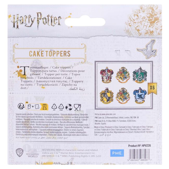 HP Harry Potter Crests Cupcake and Treat Toppers