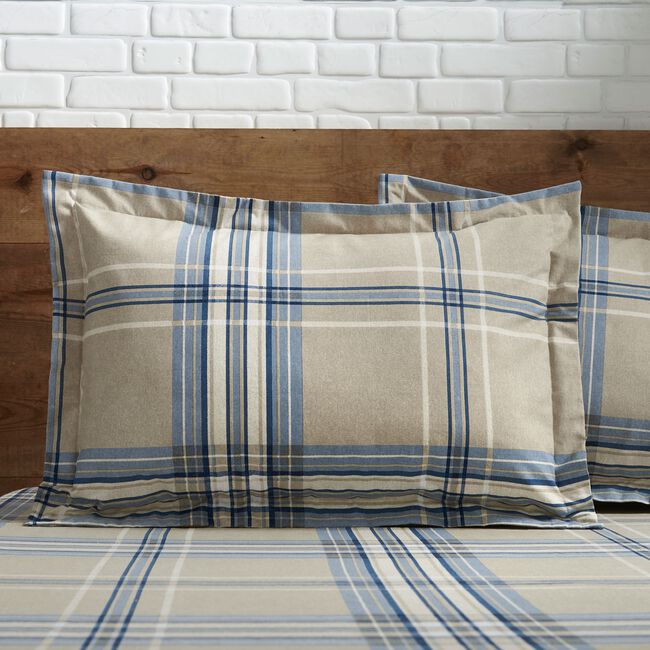 Snowflurry Check Stag Natural Oxford Pillowcases